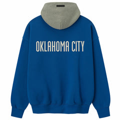 Oklahoma City Thunder Fear of God x NBA Unisex Sport Hoodie Blue/Heather Gray