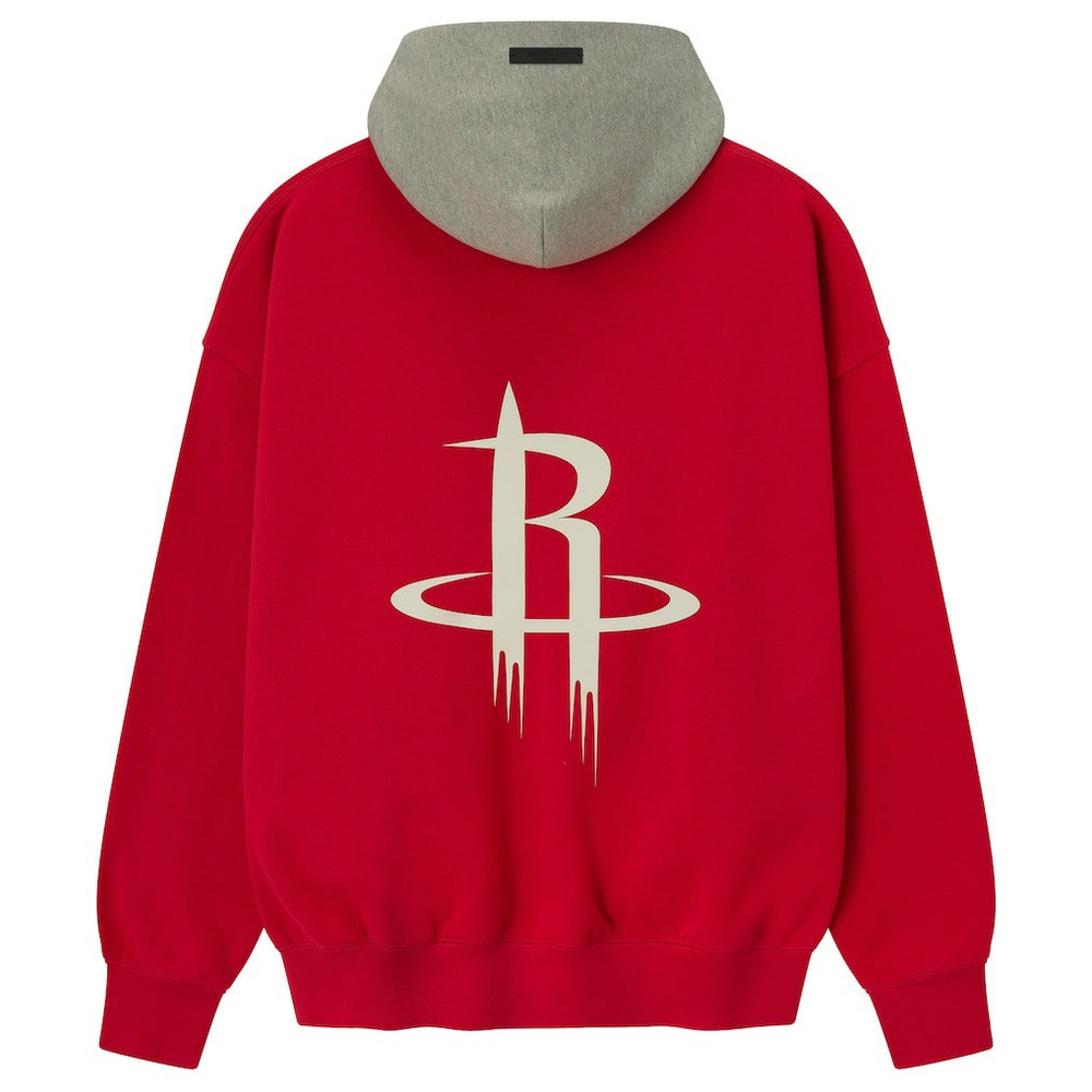 Houston Rockets Fear of God x NBA Unisex Sport Hoodie Red/Heather Gray
