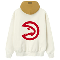 Atlanta Hawks Fear of God x NBA Unisex Sport Hoodie Cream/Yellow
