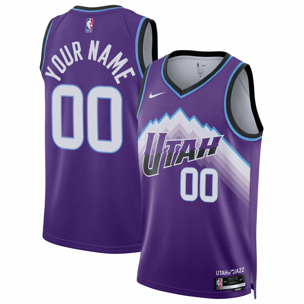 Utah Jazz Unisex Swingman Custom Jersey Icon Edition Purple