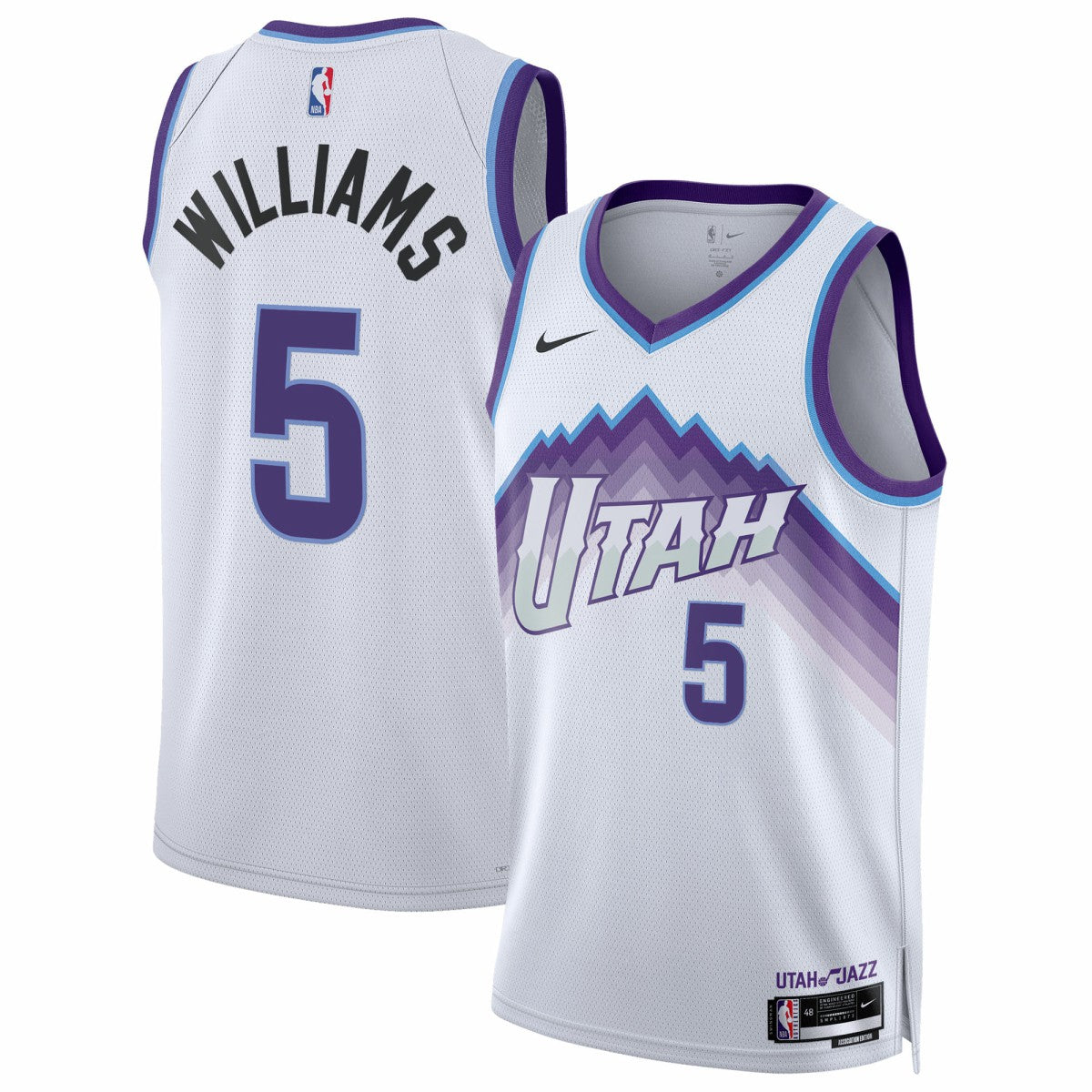 Cody Williams Utah Jazz Unisex Swingman Jersey Association Edition White