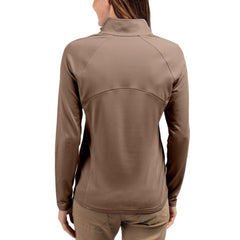 Pittsburgh Pirates Cutter & Buck Women's Adapt Eco Knit Stretch Half-Zip Pullover - Brown Pullover