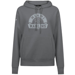Miami Marlins Levelwear Women's Adorn Banner Arch Hoodie - Stone Hoodies