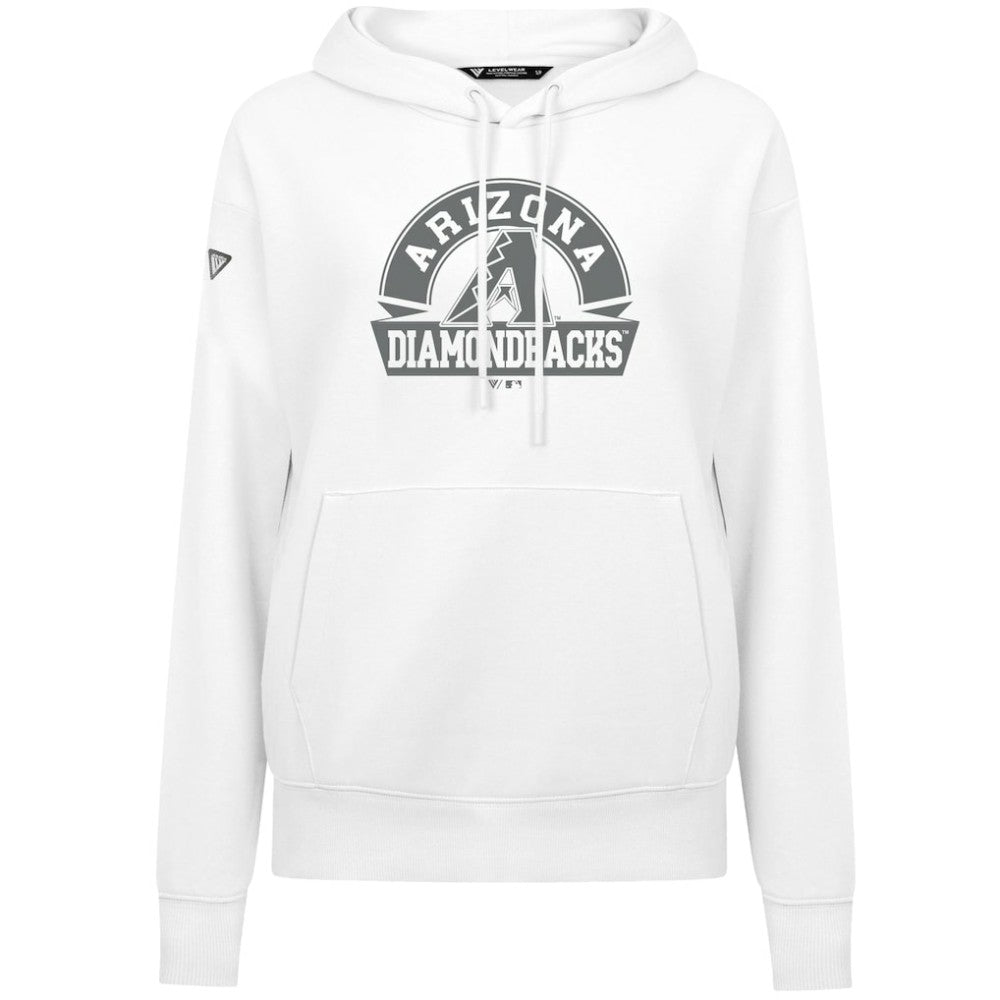 Arizona Diamondbacks Levelwear Women's Adorn Banner Arch Hoodie - White Hoodies