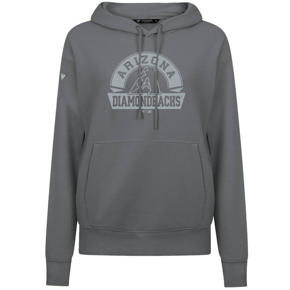 Arizona Diamondbacks Levelwear Women's Adorn Banner Arch Hoodie - Stone Hoodies