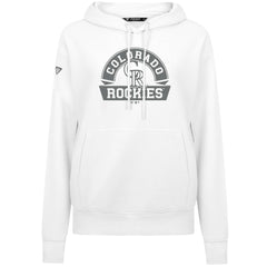 Colorado Rockies Levelwear Women's Adorn Banner Arch Hoodie - White Hoodies