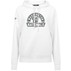 Washington Nationals Levelwear Women's Adorn Banner Arch Hoodie - White Hoodies