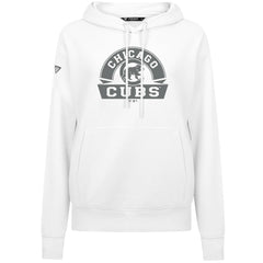 Chicago Cubs Levelwear Women's Adorn Banner Arch Hoodie - White Hoodies