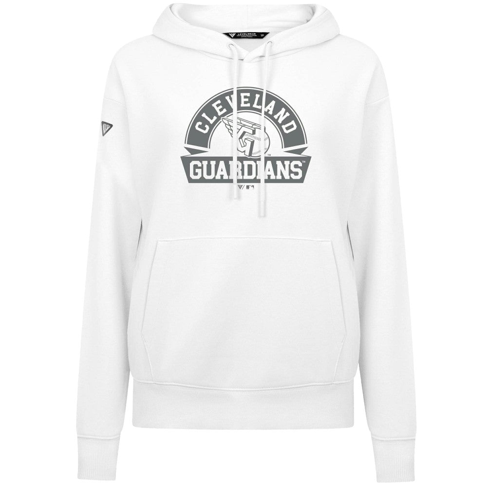 Cleveland Guardians Levelwear Women's Adorn Banner Arch Hoodie - White Hoodies