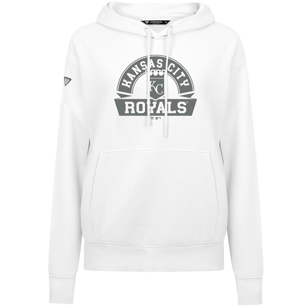 Kansas City Royals Levelwear Women's Adorn Banner Arch Hoodie - White Hoodies