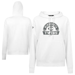 Minnesota Twins Levelwear Women's Adorn Banner Arch Hoodie - White Hoodies
