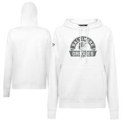 Baltimore Orioles Levelwear Women's Adorn Banner Arch Hoodie - White Hoodies