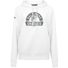 Baltimore Orioles Levelwear Women's Adorn Banner Arch Hoodie - White Hoodies