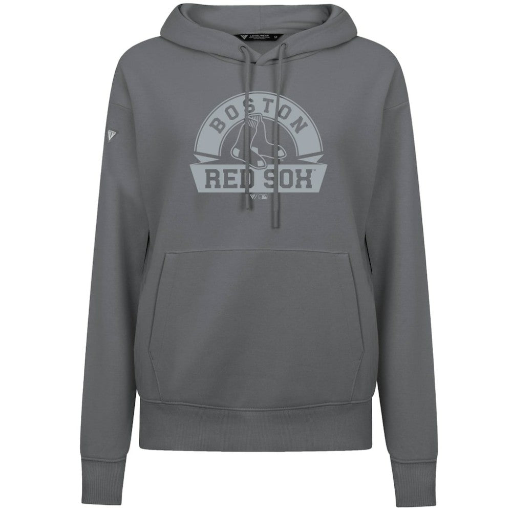 Boston Red Sox Levelwear Women's Adorn Banner Arch Hoodie - Stone Hoodies