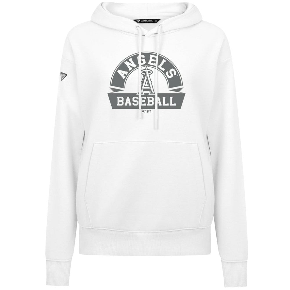 Los Angeles Angels Levelwear Women's Adorn Banner Arch Hoodie - White Hoodies