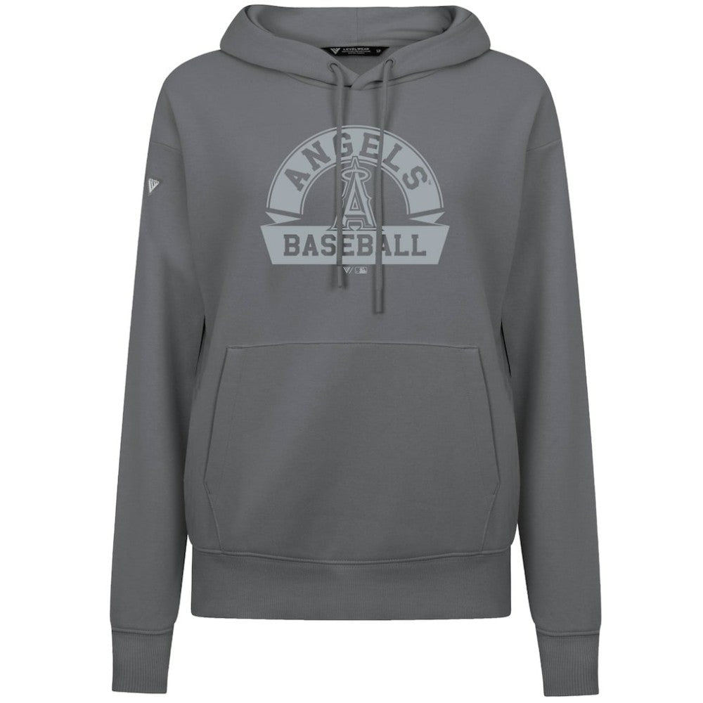 Los Angeles Angels Levelwear Women's Adorn Banner Arch Hoodie - Stone Hoodies