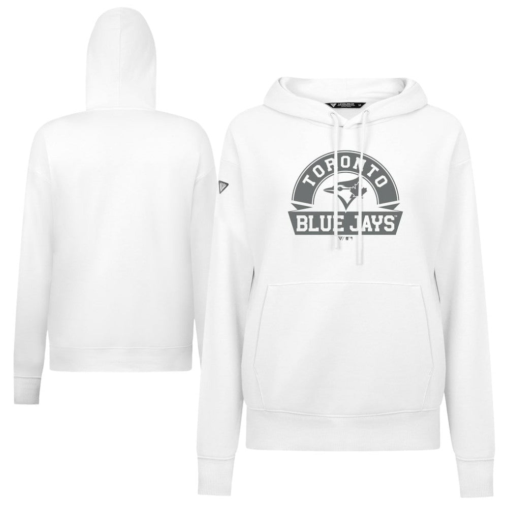 Toronto Blue Jays Levelwear Women's Adorn Banner Arch Hoodie - White Hoodies