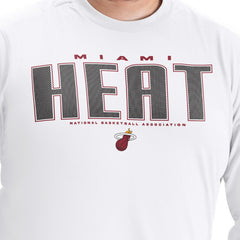 Miami Heat G-III Sports by Carl Banks Adaptive Printed Mesh Effect Long Sleeve T-Shirt White