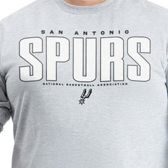 San Antonio Spurs G-III Sports by Carl Banks Adaptive Printed Mesh Effect Long Sleeve T-Shirt Gray