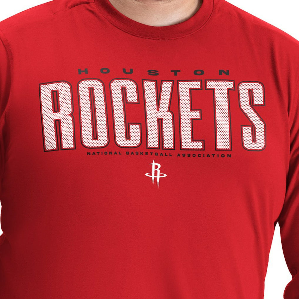 Houston Rockets G-III Sports by Carl Banks Adaptive Printed Mesh Effect Long Sleeve T-Shirt Red