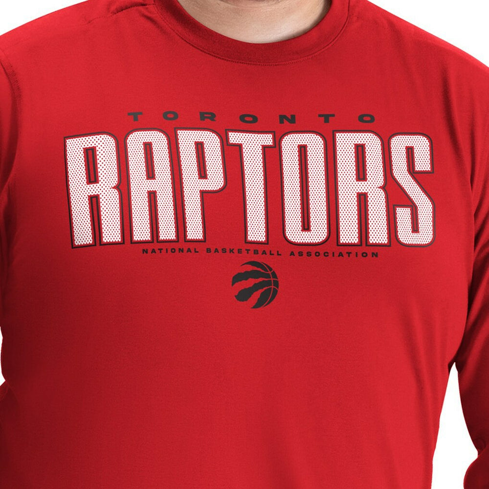 Toronto Raptors G-III Sports by Carl Banks Adaptive Printed Mesh Effect Long Sleeve T-Shirt Red