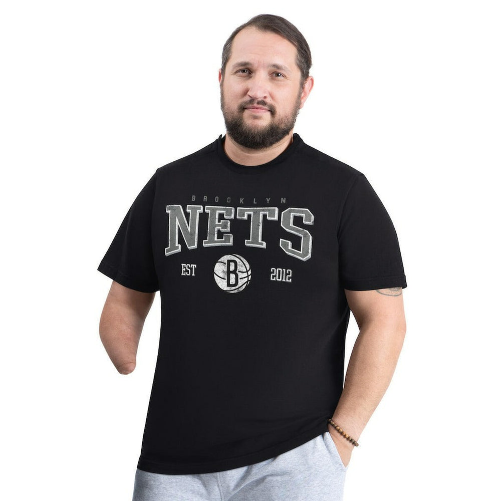 Brooklyn Nets G-III Sports by Carl Banks Adaptive Classic Team Spirit Short Sleeve T-Shirt Black