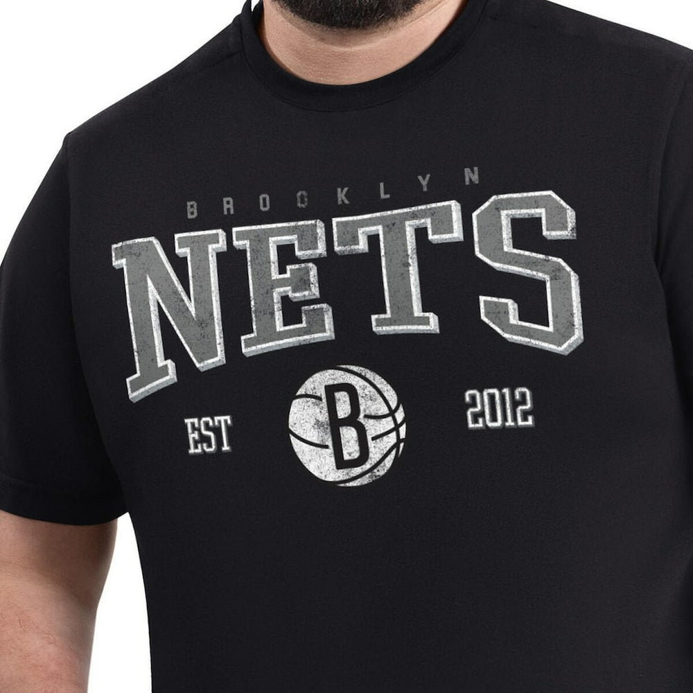 Brooklyn Nets G-III Sports by Carl Banks Adaptive Classic Team Spirit Short Sleeve T-Shirt Black