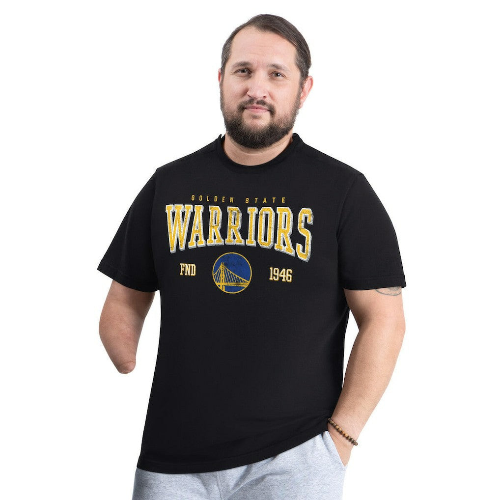 Golden State Warriors G-III Sports by Carl Banks Adaptive Classic Team Spirit Short Sleeve T-Shirt Black