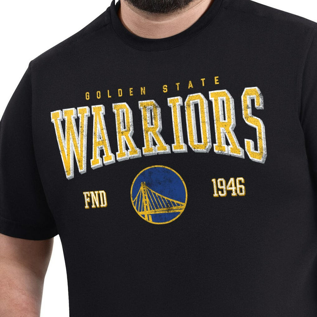 Golden State Warriors G-III Sports by Carl Banks Adaptive Classic Team Spirit Short Sleeve T-Shirt Black