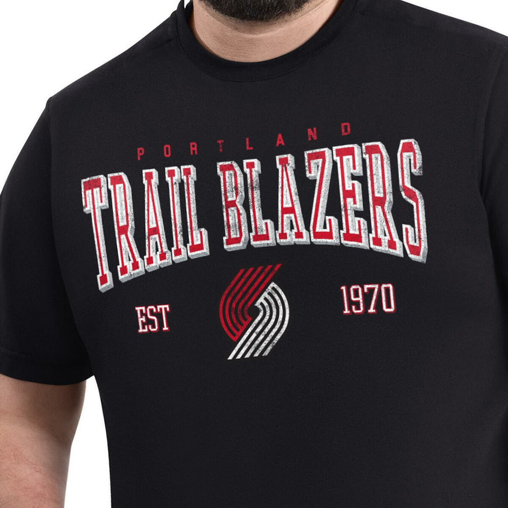 Portland Trail Blazers G-III Sports by Carl Banks Adaptive Classic Team Spirit Short Sleeve T-Shirt Black