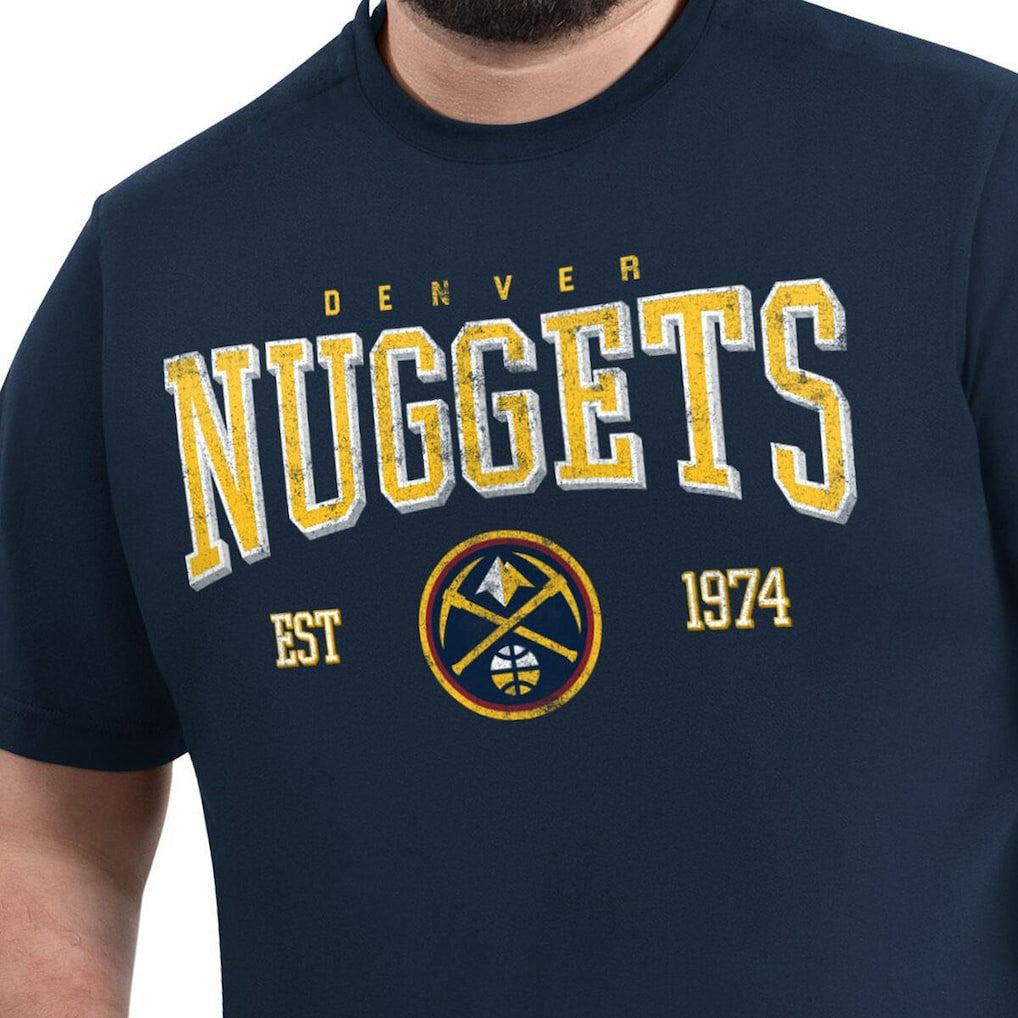 Denver Nuggets G-III Sports by Carl Banks Adaptive Classic Team Spirit Short Sleeve T-Shirt Navy