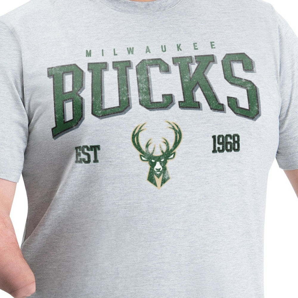 Milwaukee Bucks G-III Sports by Carl Banks Adaptive Classic Team Spirit Short Sleeve T-Shirt Gray