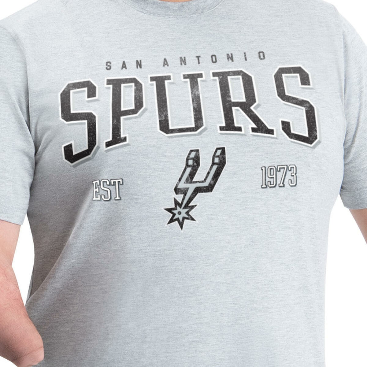 San Antonio Spurs G-III Sports by Carl Banks Adaptive Classic Team Spirit Short Sleeve T-Shirt Gray