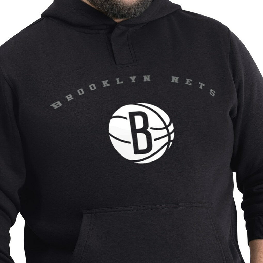 Brooklyn Nets G-III Sports by Carl Banks Adaptive Team Arc Fleece Hoodie Black