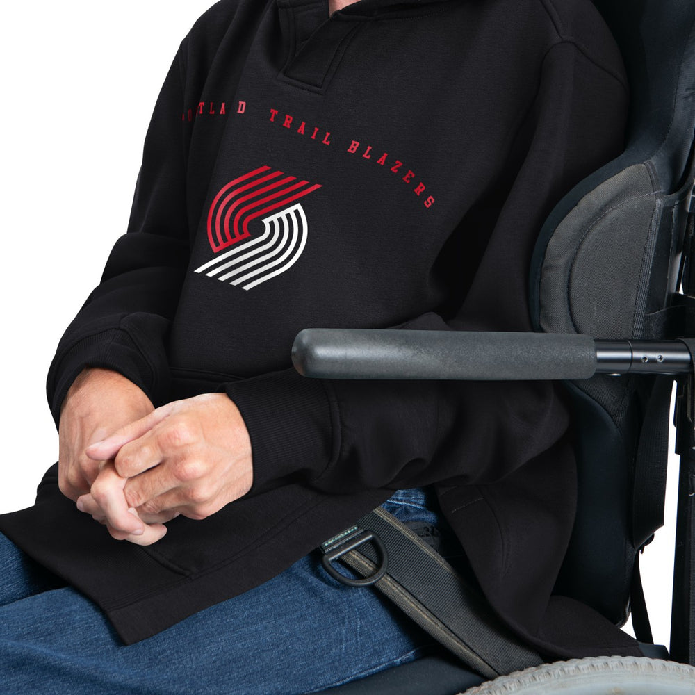 Portland Trail Blazers G-III Sports by Carl Banks Adaptive Team Arc Fleece Hoodie Black