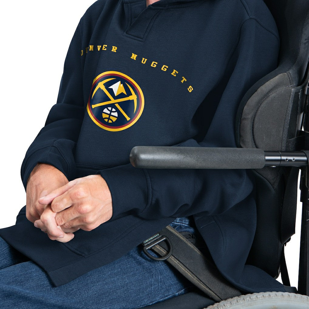 Denver Nuggets G-III Sports by Carl Banks Adaptive Team Arc Fleece Hoodie Navy