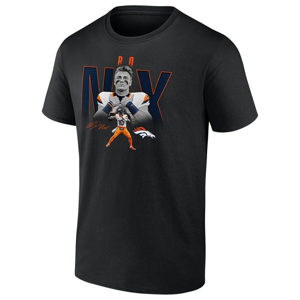 Bo Nix Denver Broncos Humble Shadow Player Graphic T-Shirt Black
