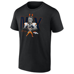 Bo Nix Denver Broncos Humble Shadow Player Graphic T-Shirt Black