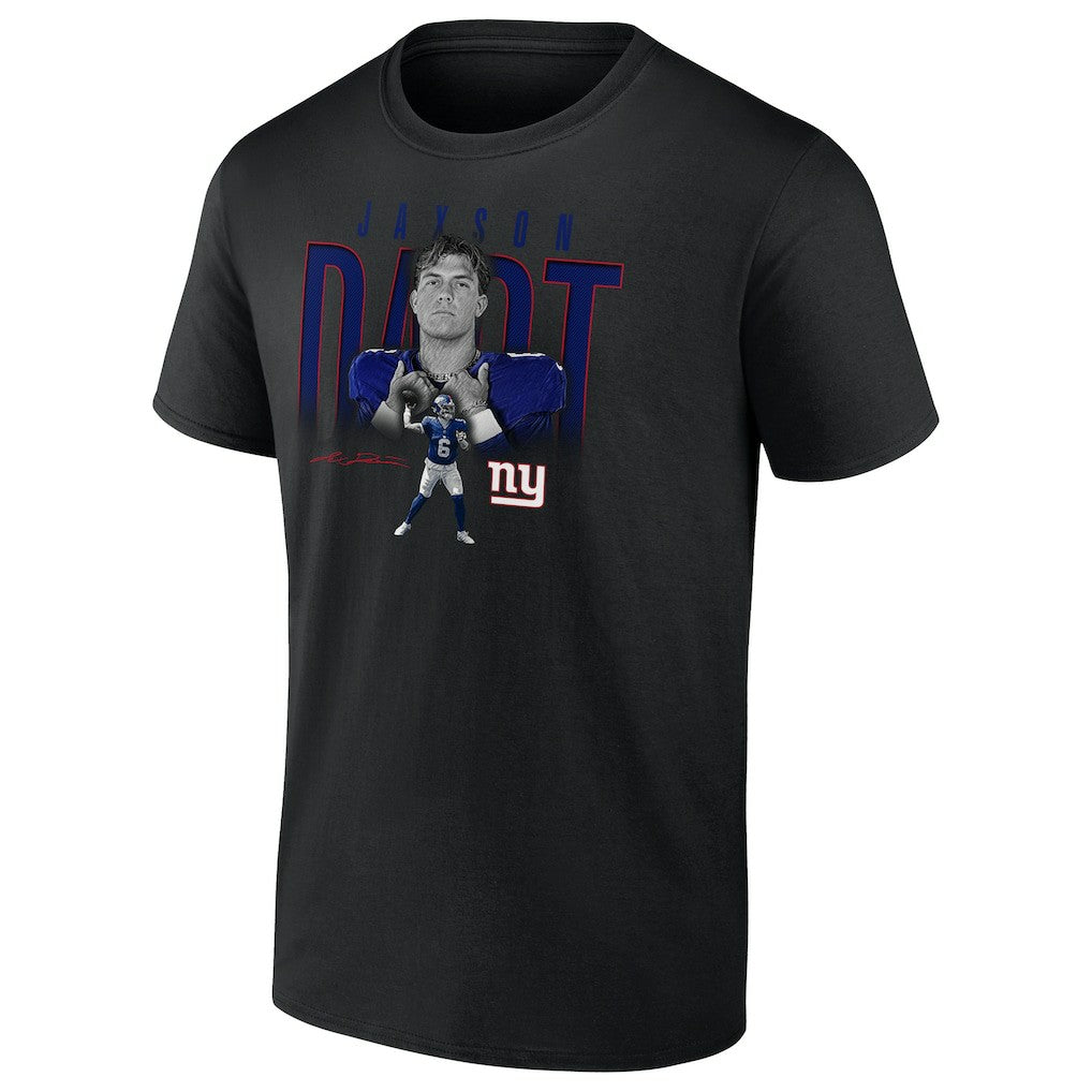 Jaxson Dart New York Giants Humble Shadow Player Graphic T-Shirt Black