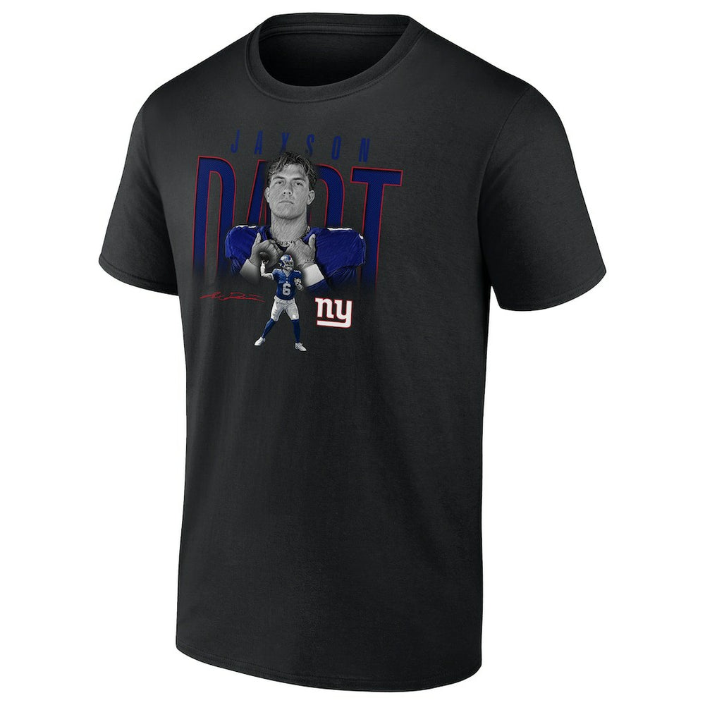 Jaxson Dart New York Giants Humble Shadow Player Graphic T-Shirt Black