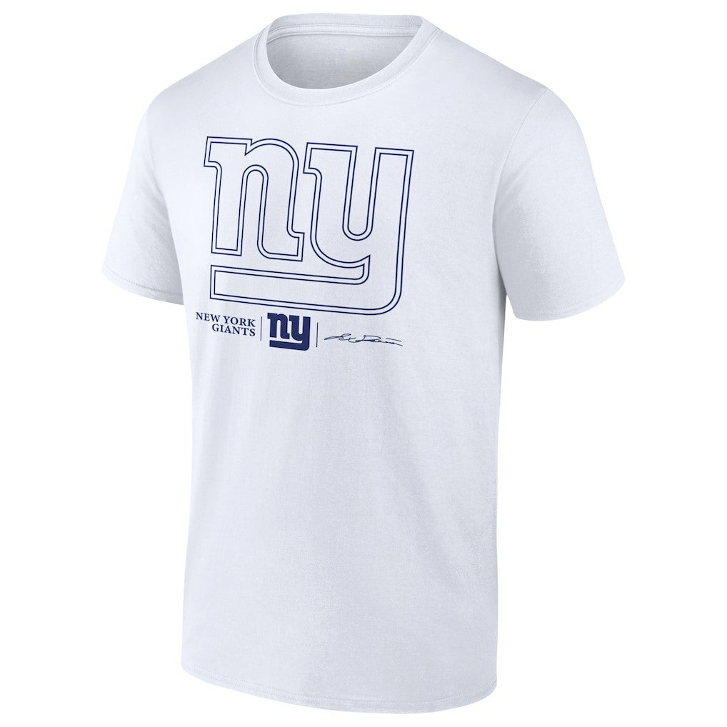 Jaxson Dart New York Giants Tonal Name & Number T-Shirt White