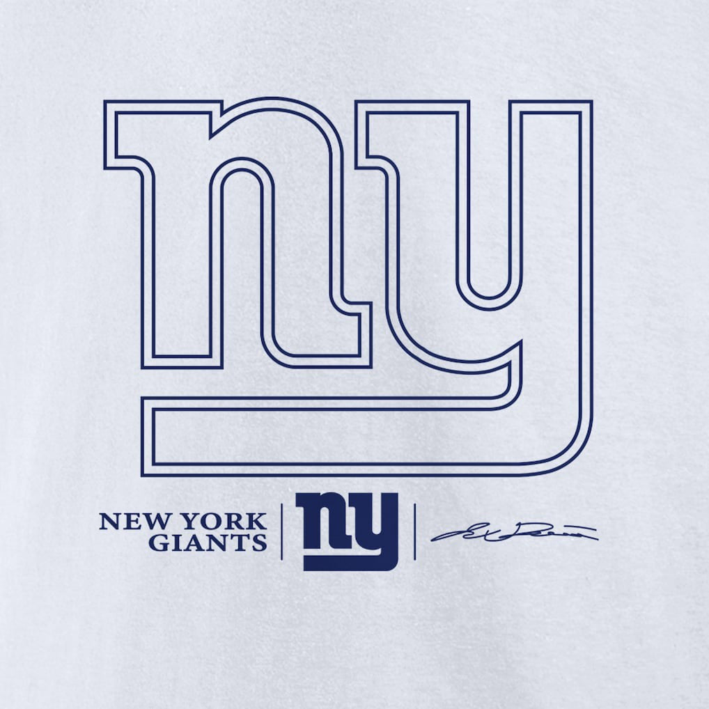 Jaxson Dart New York Giants Tonal Name & Number T-Shirt White