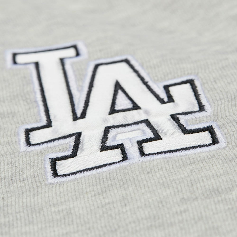 Los Angeles Dodgers Mitchell & Ness Women's Cooperstown Collection V-Neck Cropped Toggle Sweatshirt - Heather Gray Sweatshirts