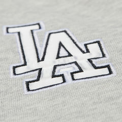 Los Angeles Dodgers Mitchell & Ness Women's Cooperstown Collection V-Neck Cropped Toggle Sweatshirt - Heather Gray Sweatshirts