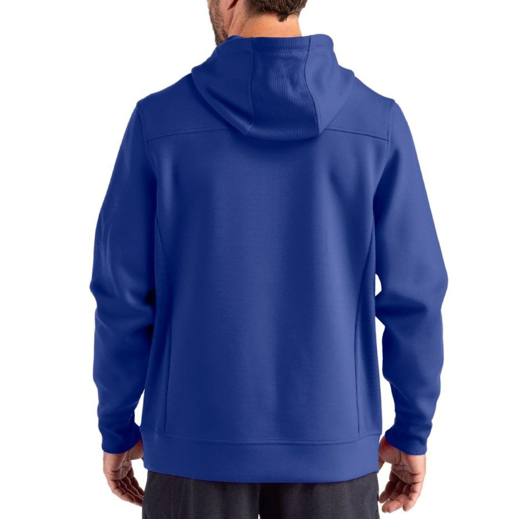 Indianapolis Colts Cutter & Buck Roam Eco Half-Zip Recycled Pullover Hoodie Royal
