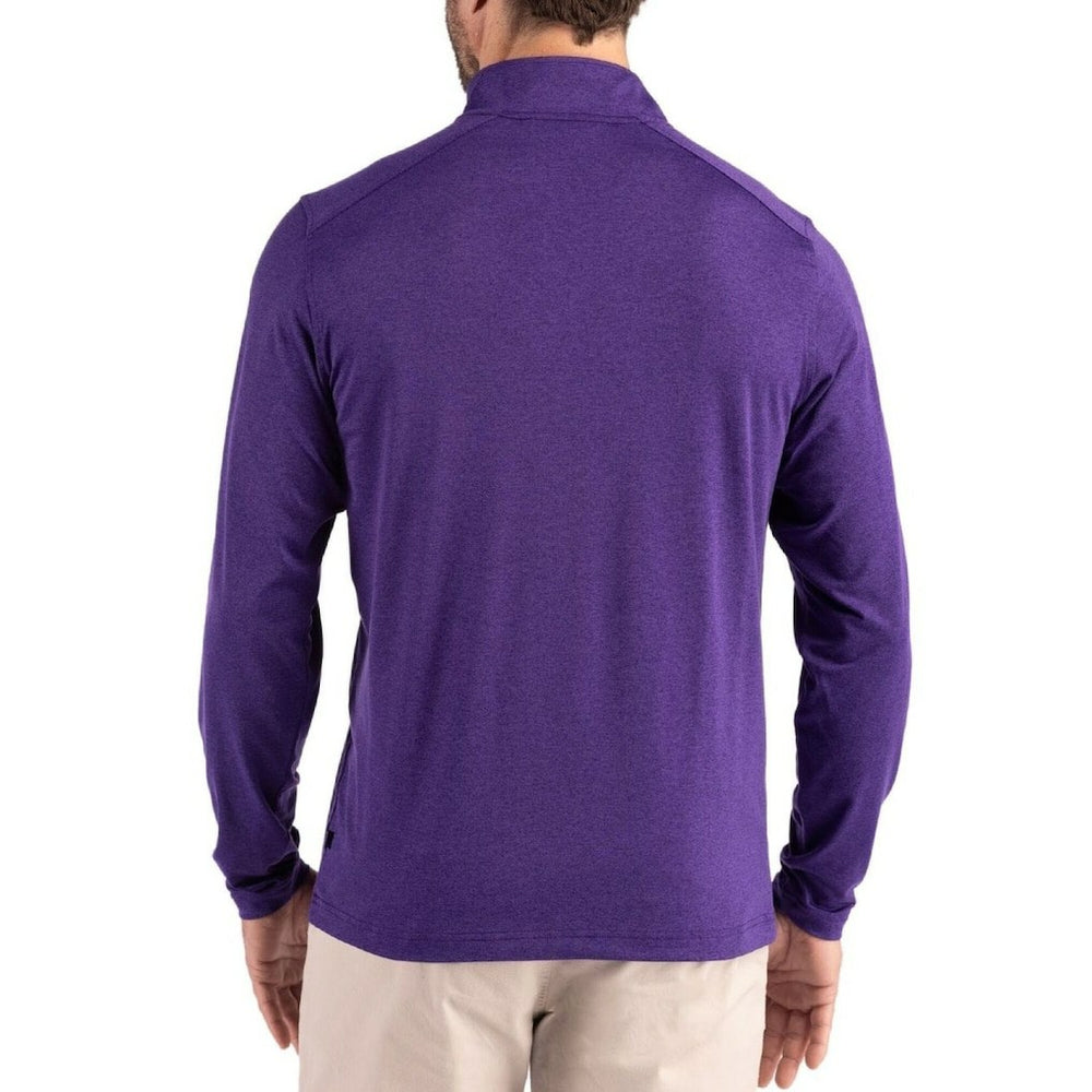 Baltimore Ravens Cutter & Buck Coastline Epic Comfort Recycled Quarter-Zip Pullover Purple
