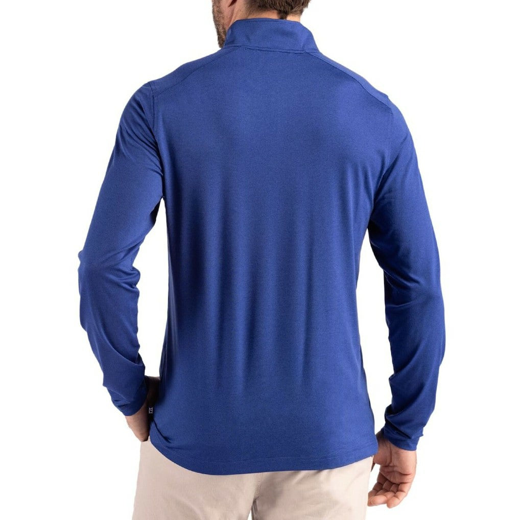 Buffalo Bills Cutter & Buck Coastline Epic Comfort Recycled Quarter-Zip Pullover Royal