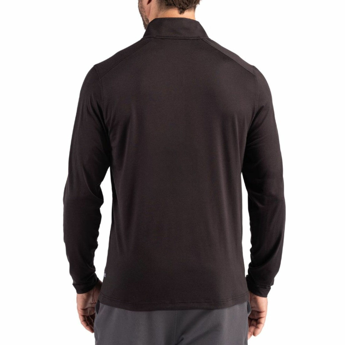 Detroit Lions Cutter & Buck Coastline Epic Comfort Recycled Quarter-Zip Pullover Black
