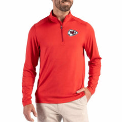 Kansas City Chiefs Cutter & Buck Coastline Epic Comfort Recycled Quarter-Zip Pullover Red