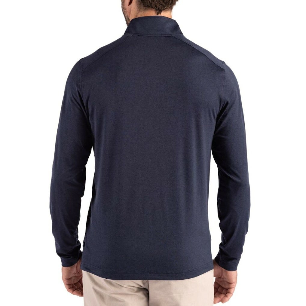 Seattle Seahawks Cutter & Buck Coastline Epic Comfort Recycled Quarter-Zip Pullover College Navy